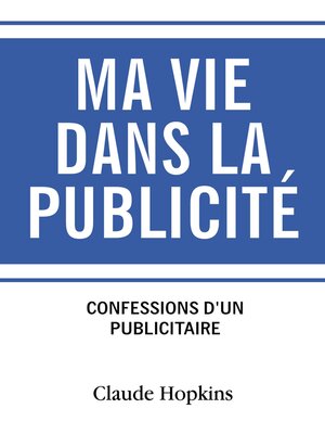 cover image of Ma vie dans la publicité